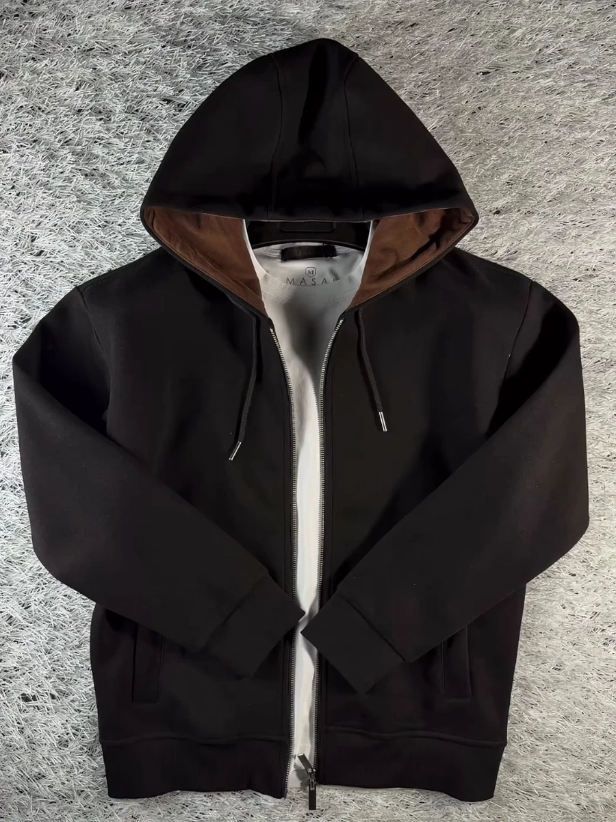 Мужское зип-худи в цвете хаки