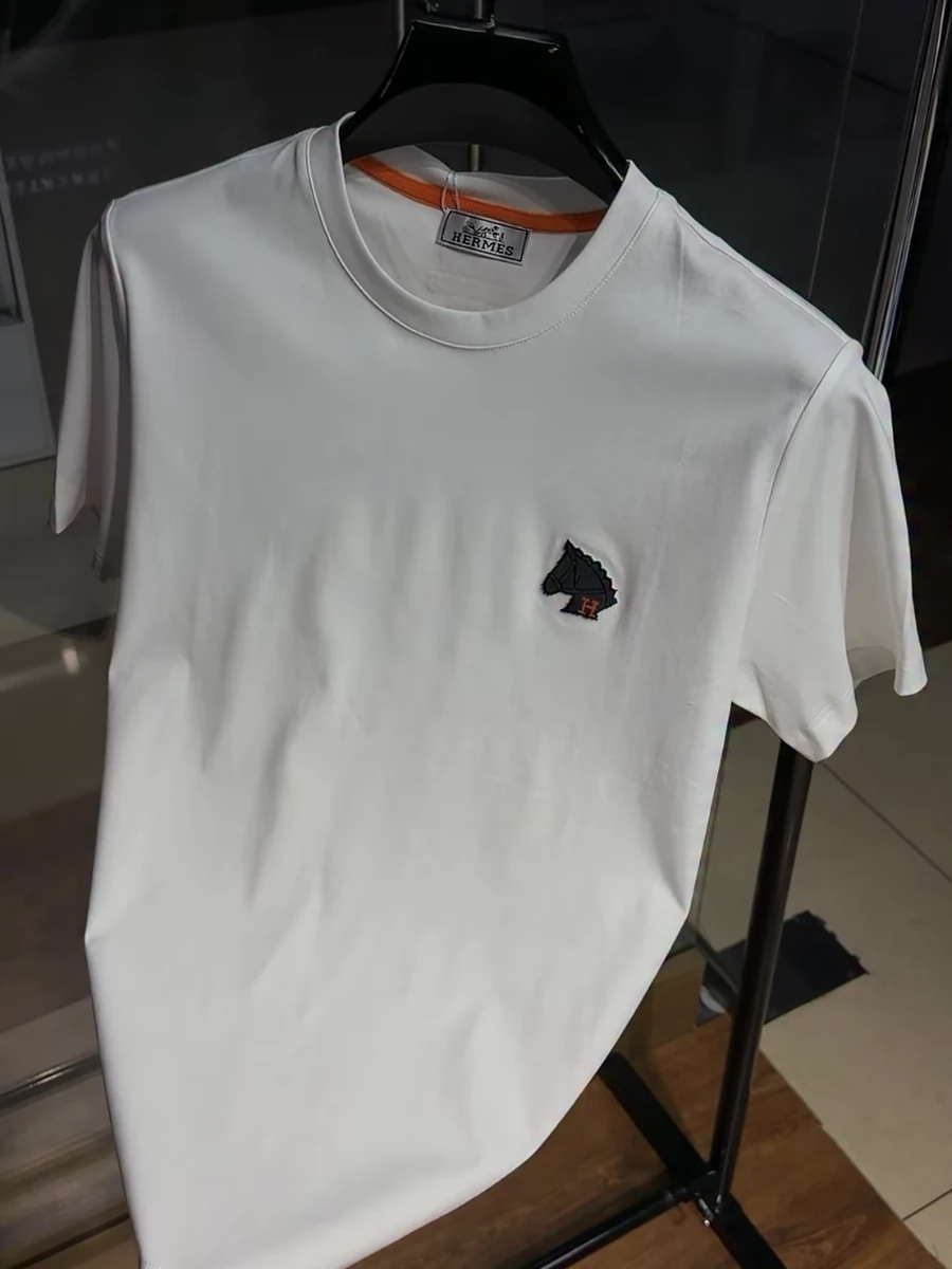 Мужская белая футболка от Hermes