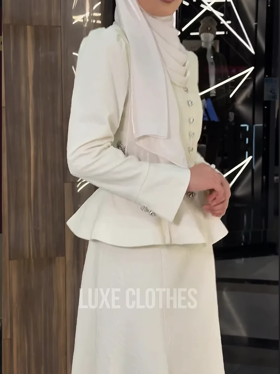 Нарядный комплект - Пиджак приталенного кроя, Юбка фасона «русалка»