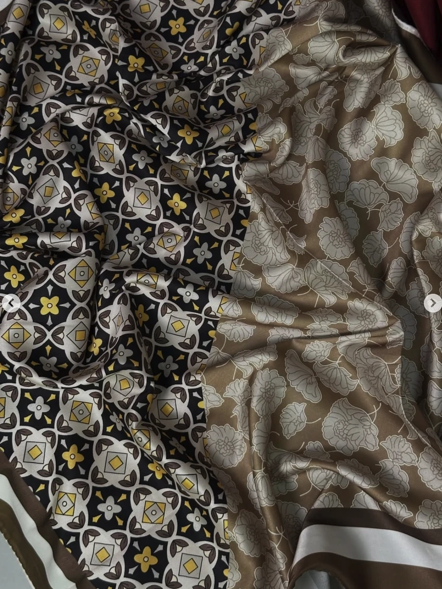 Платок 2в1 из люкс атласа 90/90