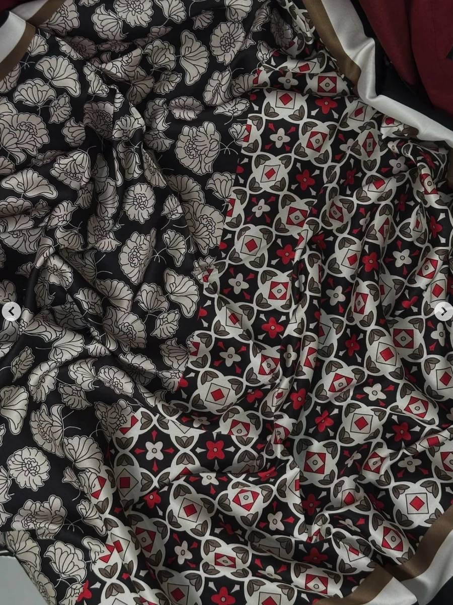 Платок 2в1 из люкс атласа 90/90