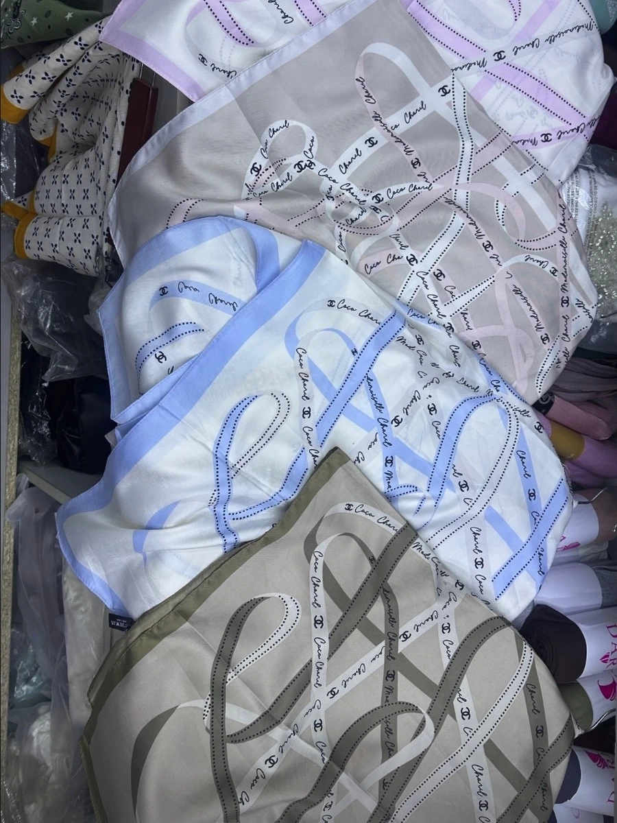 Атласные платки 90/90 5шт