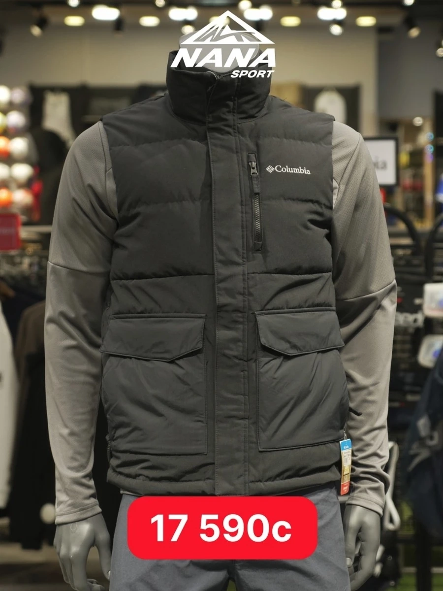 Черный мужской повседневный жилет Columbia