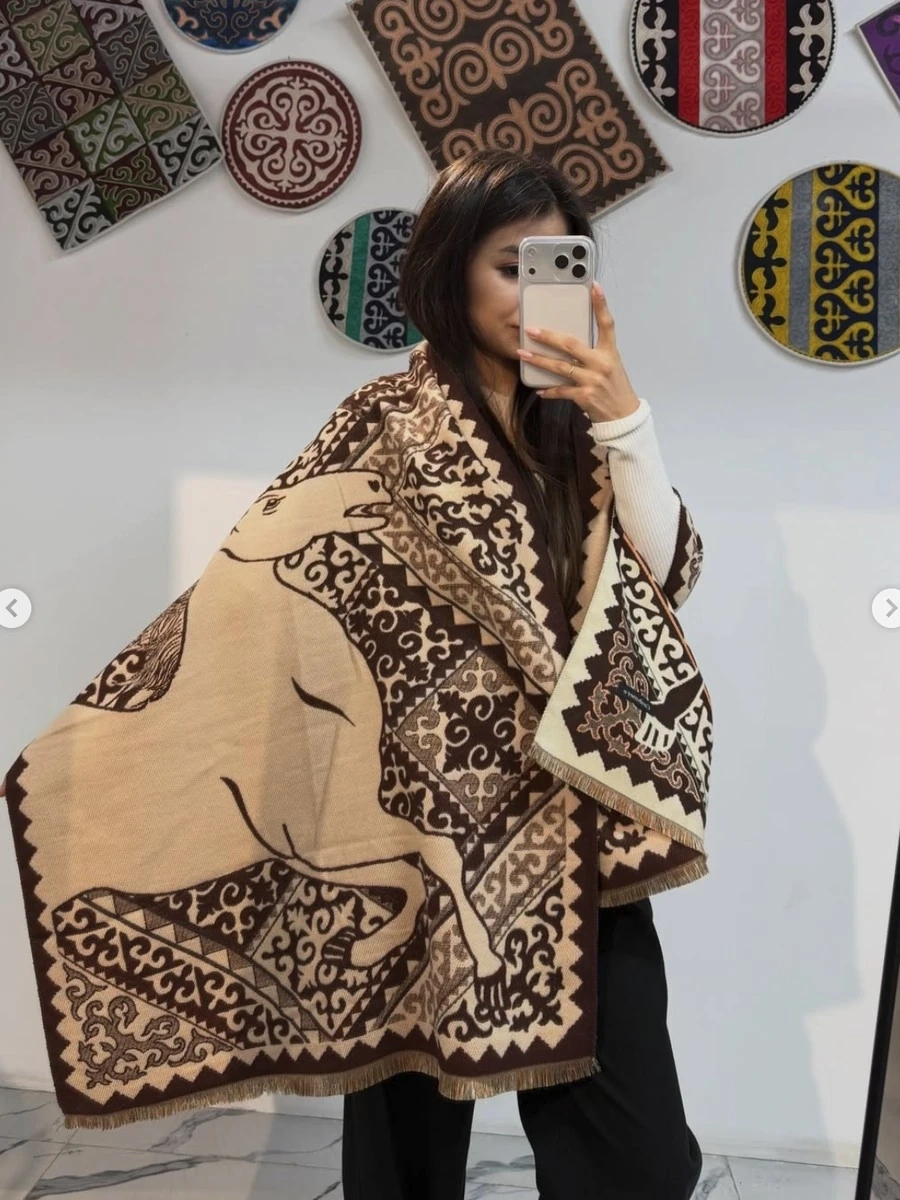 Этно шарфы-палантины из кашемира