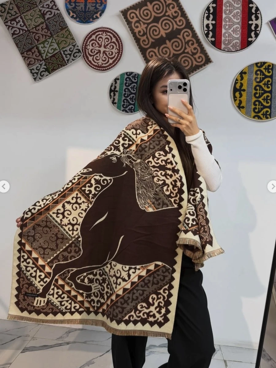 Этно шарфы-палантины из кашемира