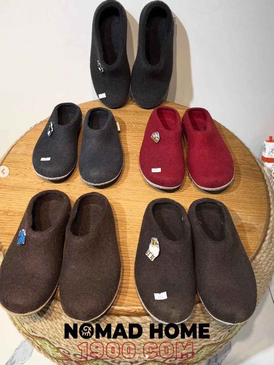 Войлочные тапочки ручной работы